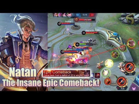 NATAN ! THE INSANE EPIC COMEBACK - MLBB - RANK - SOLO MYTHICAL GLORY -