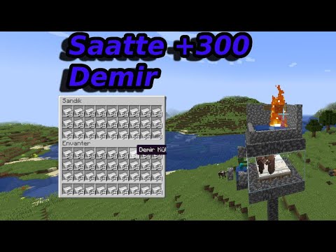 5 Dakikada Kolay Demir Farmı Nasıl Yapılır. Minecraft Demir Farmı#minecraft #minecraft farm