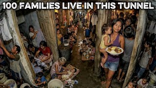 Inside a Narrow Tunnel Where Over 100 Families Struggle to Survive (Philippines)