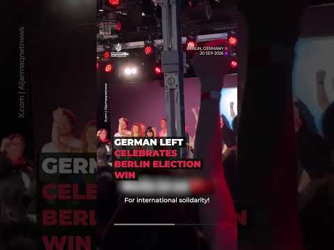 Germany’s Left Party celebrates Berlin election win | AJ #shorts
