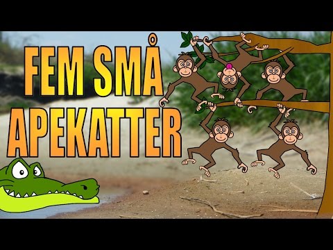Fem små apekatter (lekte i noen trær)