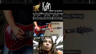 How to REAL Play FREAK ON A LEASH by Korn - Guitar Tutorial with Tab & Sheet On Screen