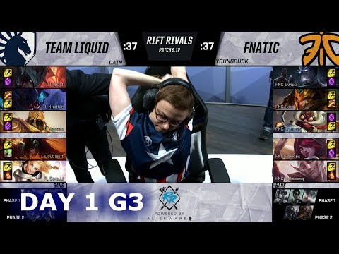 Team Liquid vs Fnatic | Day 1 NA vs EU Rift Rivals 2019 LoL | TL vs FNC