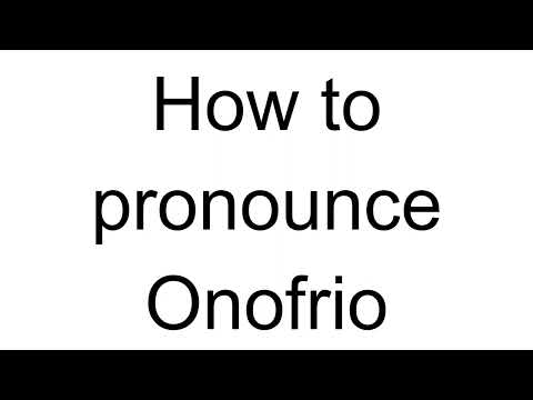 How to Pronounce Onofrio (Italian)