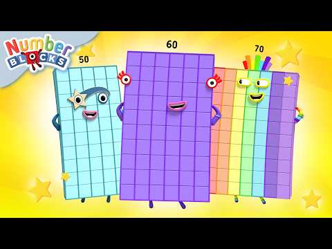 50, 60, 70 – Big Numbers and Beyond! | Learn to Count for Kids | Number Cartoon | Numberblocks - Kingdom Kids Zone, Little Learners - Numberblocks