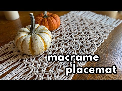 Macrame Placemat Tutorial Only 2 Knots