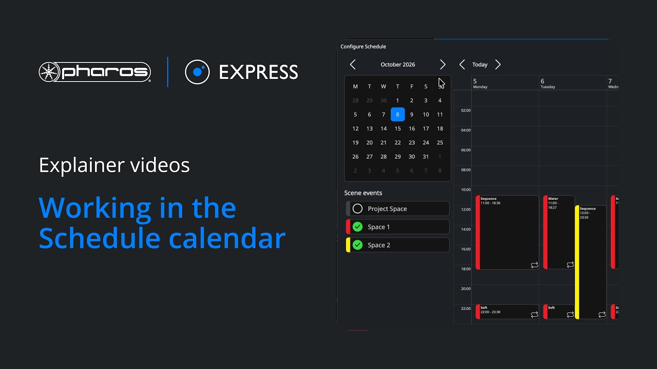Working in the Schedule calendar
