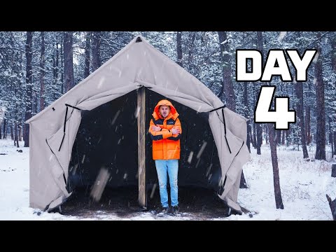 7 Day Solo Survival in Extreme Tent