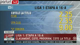 UPZ: Avancronica etapei a 16-a din Liga 1 » Cote, program, cote la titlu