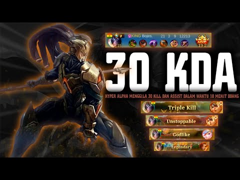 Cara Bermain Hyper Alpha Seperti Monster Sampai 30 KDA - Trick & Tips Hyper Alpha | Mobile Legend