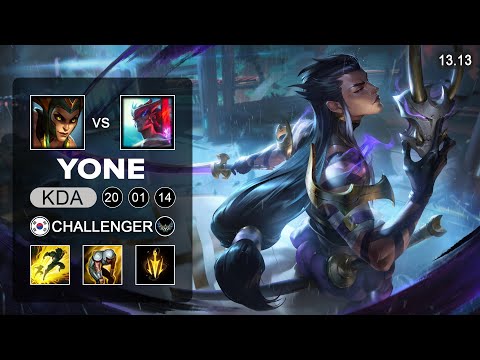 Yone vs Cassiopeia Mid - KR Challenger - Patch 13.13 Season 13