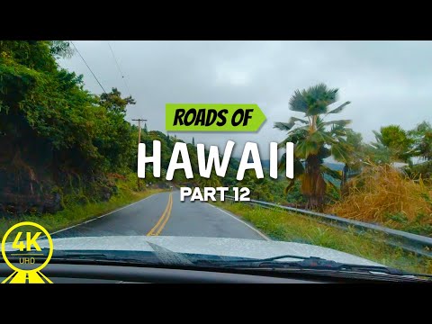 4K Scenic Drive Video for Cycling Classes - Picturesque Hawaii Roads from inside the Cabin- Part #12
