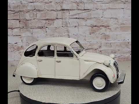 Vintage 1950 Citroen 2cv Toy Diecast Model Beige Color Highly Collectible Car JLC5023 W