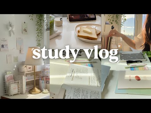 STUDY VLOG | slow morning, study mornings productive, motivation ˚ ༘୨ৎ