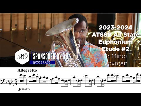 2023-2024 ATSSB Euphonium Etude #2 Allegretto Bb Minor Böhme (Voxman) Year C [SPONSORED BY XO]