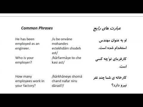 Farsi Conversation: Most Common Words and Phrases: Lesson 75:I work at a software company