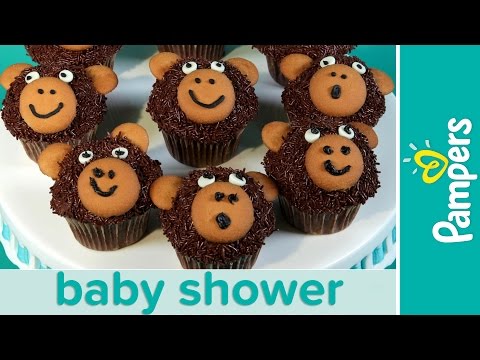 Jungle Theme Baby Shower Ideas: Monkey Cupcakes | Pampers