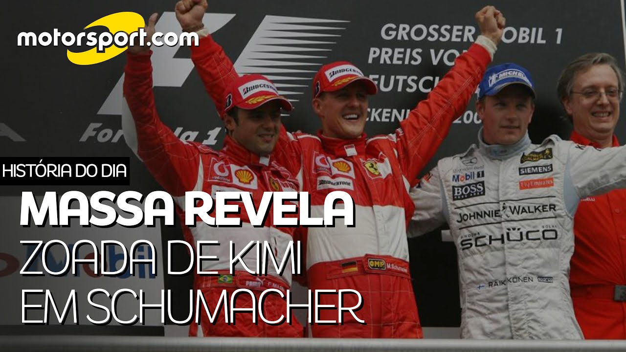 F1: Felipe Massa detalha o dia em que Kimi Raikkonen 'zoou' Michael Schumacher em festa da Ferrari