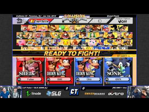 Smash Wii U Tournament - 6WX + Uno vs LoF False + SLG ADHD - Grand Finals - Collision XI