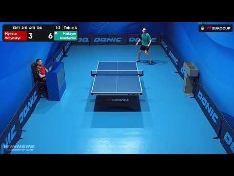 13:40 Mykola Halynskyi - Maksym Nikolenko 19.07.2023 TT Euro.Cup Ukraine Star. Table 4