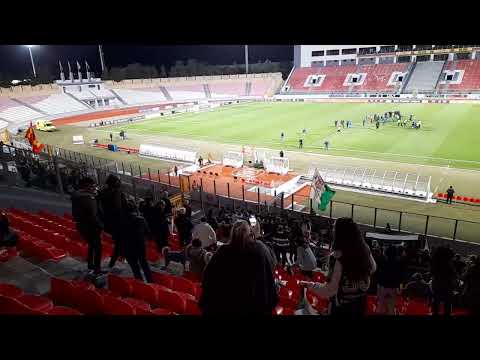 Floriana fans celebrate win v Birkirkara 22/1/22