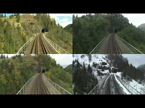 Nordlandsbanen of The Four Seasons - From Trondheim to Bodø at 10x in 4K