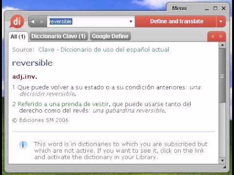 Definición de reversible