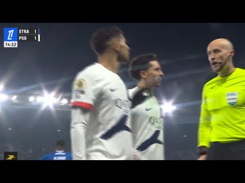 Achraf Hakimi Carton Rouge 🟥 | Strasbourg vs PSG 1-2 | Résumé & Buts | Ligue 1 2026