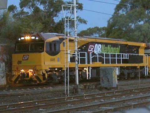 QRN locomotive 6005 - first revenue run 8/1/2010 part 2 - Australian Freight Trains