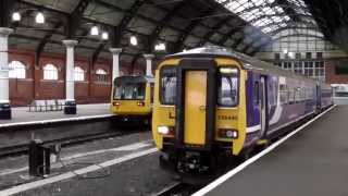 Northern Rail Class 156 Speeding Out Of Darlington 14/11/14
