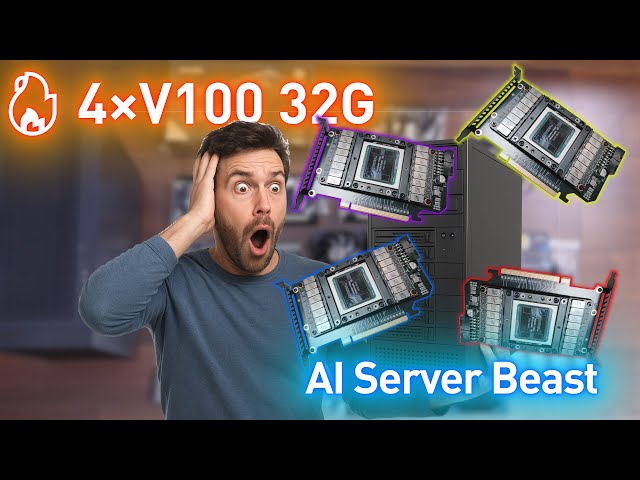 Vídeo relacionado con Lodoot SXM2 V100 X16 de un solo canal a través de placas base 8654 Interfaces Tarjeta gráfica para despliegue externo