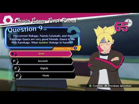 Road to Boruto | Chunin Exam First Round | All Answers