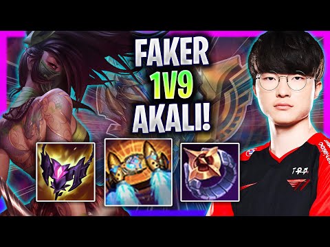 CAN FAKER CARRY 1V9 WITH AKALI? - T1 Faker Plays Akali Mid vs LeBlanc! | Season 2023