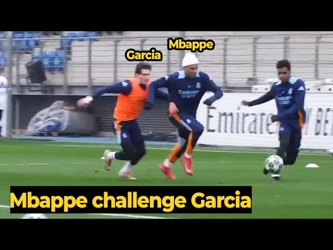 Mbappé trolling Fran García in SPEED DUELS during training ahead Man City second-leg