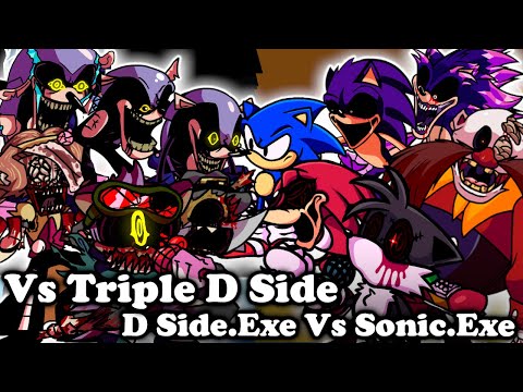 FNF | Vs Triple D Side | Triple Trouble - Vs Sonic.exe v2 | Mods/Hard |