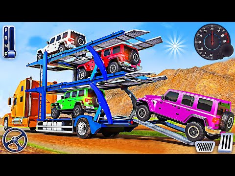US Police Jeep Transporter Truck Driving Sim - Rescue Land Cruiser Drive Game | Android Gameplay