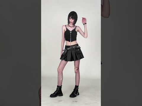 Chic Women's Pleated Mini Skirt With Lace-Up Waist Accents