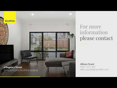 6 Regency Street, Dandenong North, VIC 3175, 3 slaapkamers, 2 badkamers, House