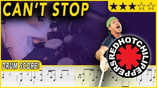 Can't Stop - Red Hot Chili Peppers | DRUM SCORE Sheet Music | #498 DRUMSCRIBE