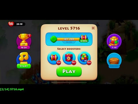 TOWNSHIP   Colorful Puzzle  Match -3  game level # 5716