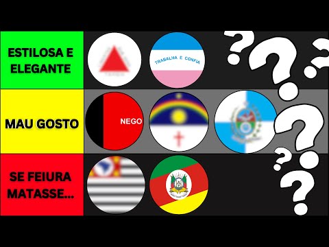 Qual é a MELHOR BANDEIRA de ESTADO do Brasil? - TIERLIST