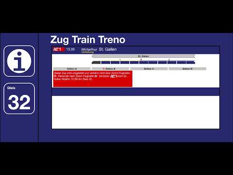 SBB Durchsage • IC1 wird umgeleitet und verkehrt nicht über Zürich Flughafen