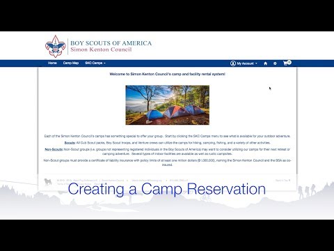 How to Make a Camp Reservation tutorial