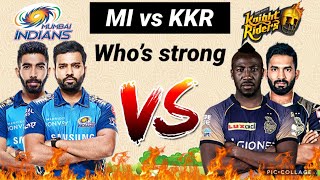 Mumbai Indians VS Kolkata Knight Riders | Confirm Playing 11 | Team Comparison | #CricketTalkShow