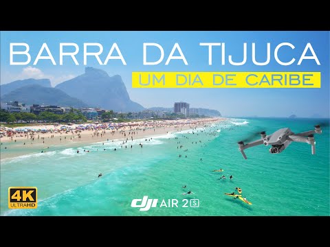 Praia Barra da Tijuca - ÁGUA CRISTALINA - Drone 4k