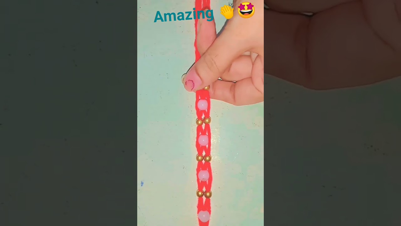 Red bracelet 🔴fantastic!beautiful stone beads 💎#diamondnpearl