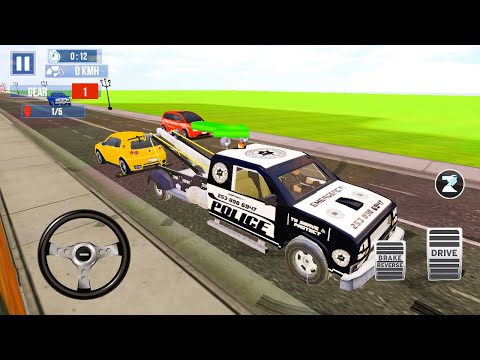 US Police Tow Truck Transporter -  Amazing Police Tow Truck transporter Game | Android Gameplay