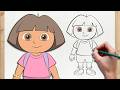 Comment Dessiner DORA L EXPLORATRICE Facilement Tuto Étape Par Étape