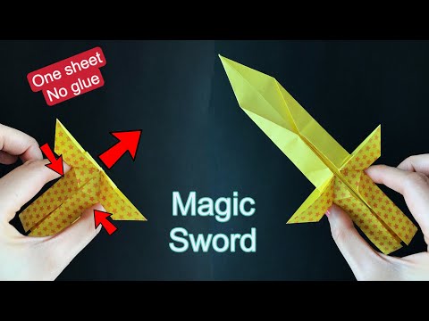 Origami Magic Sword/ Origami Switchblade Sword/ Fun & Easy Paper Craft