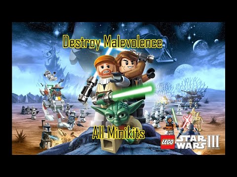 LEGO Star Wars III: The Clone Wars - Destroy Malevolence (All Minikits)